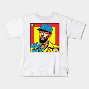 Pop Art Nipsey Vinyl Album Cover IV Kids T-Shirt